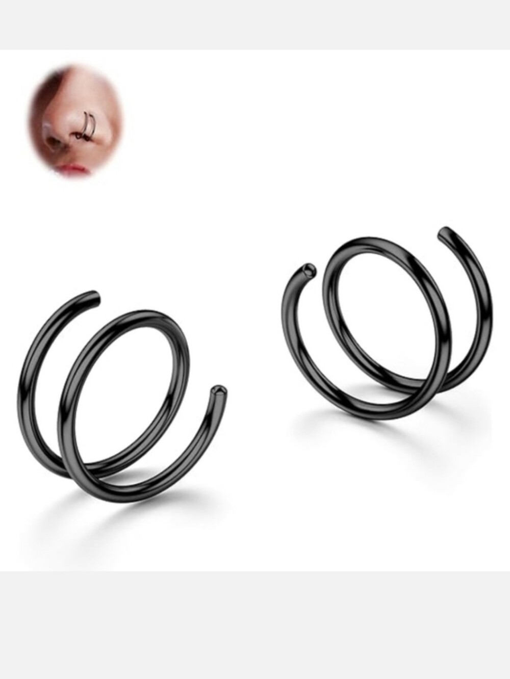 2 nose rings 🖤🖤